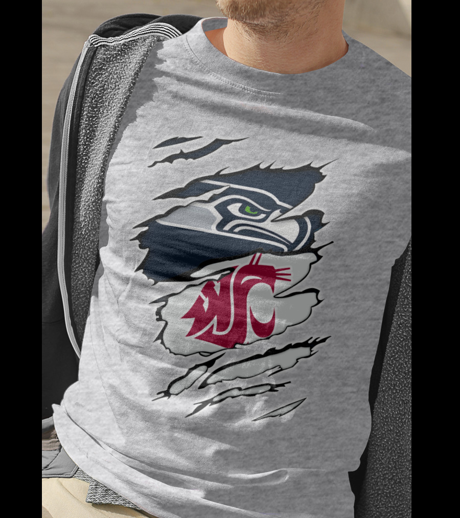 Seahawks Cougars Ripped T-Shirt