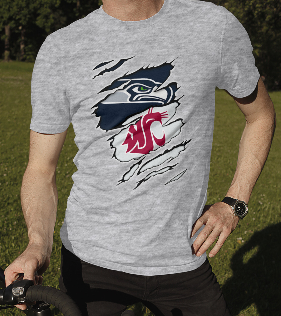 Seahawks Cougars Ripped T-Shirt