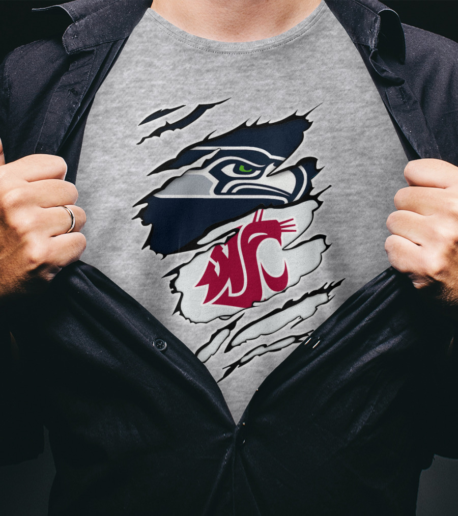 Seahawks Cougars Ripped T-Shirt