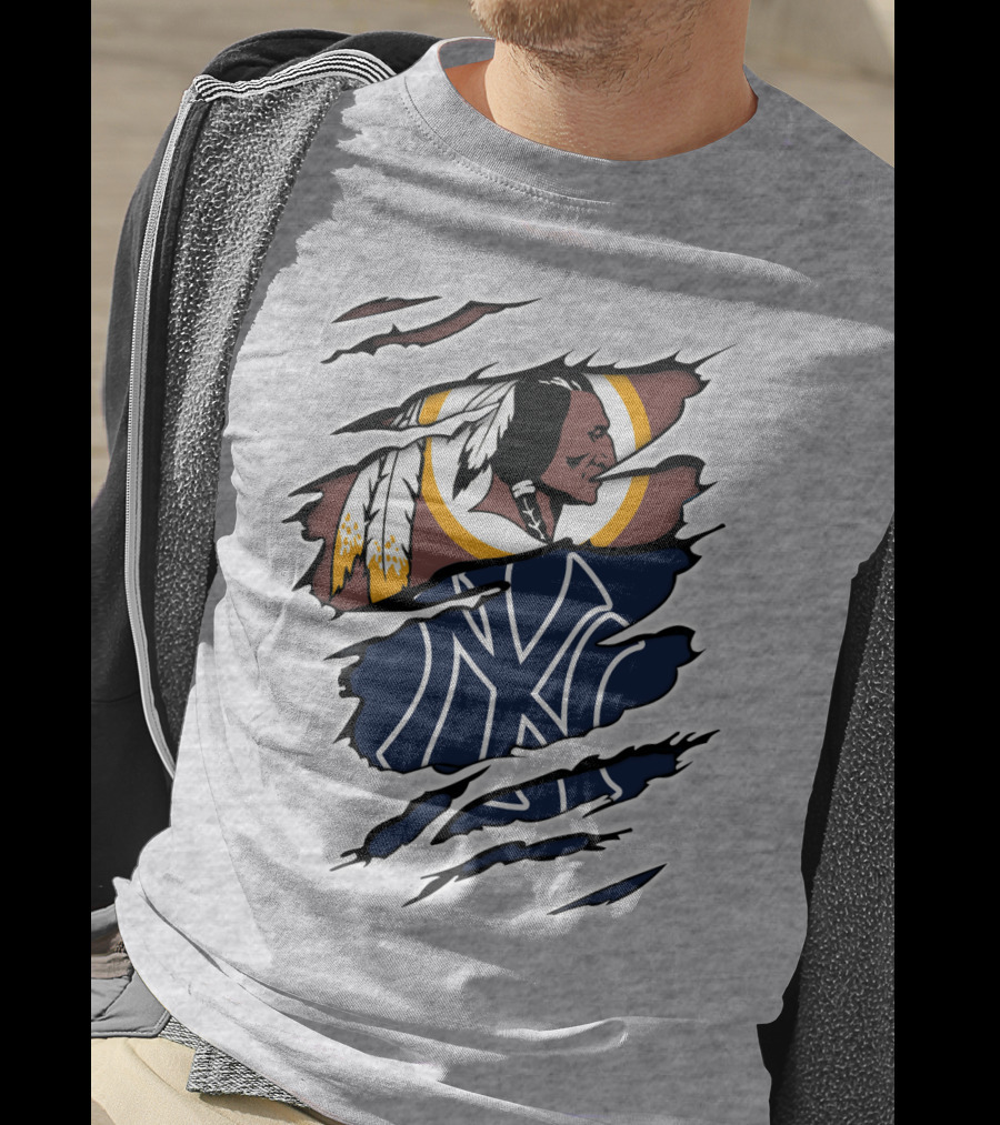 Redskins Yankees Logo Mashup T-Shirt