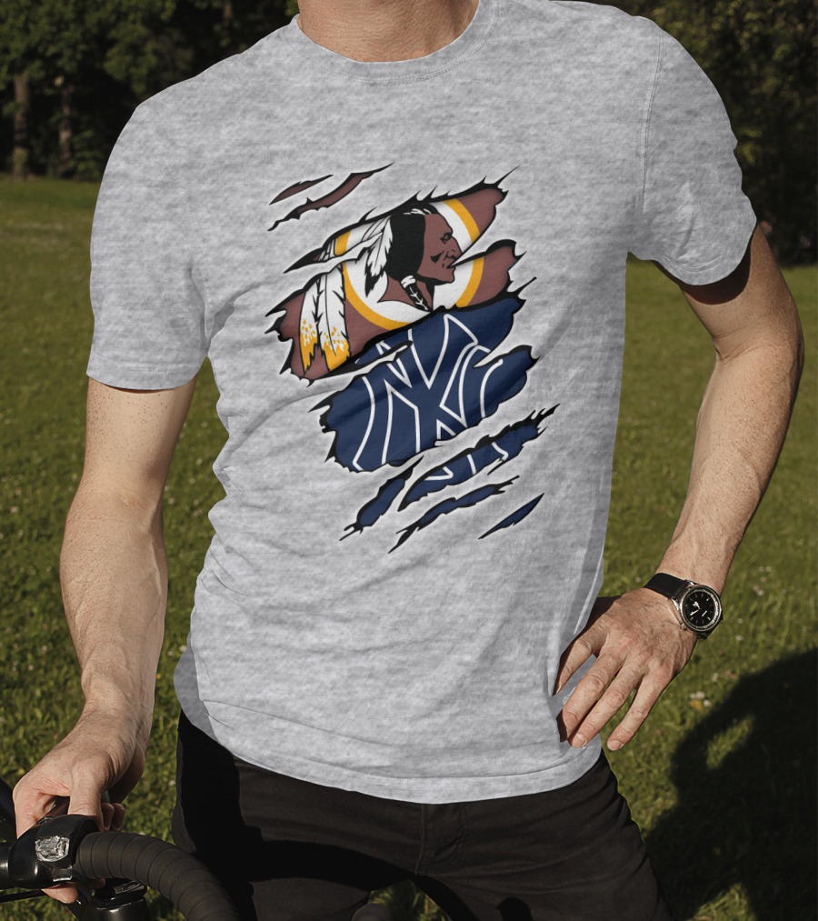Redskins Yankees Logo Mashup T-Shirt