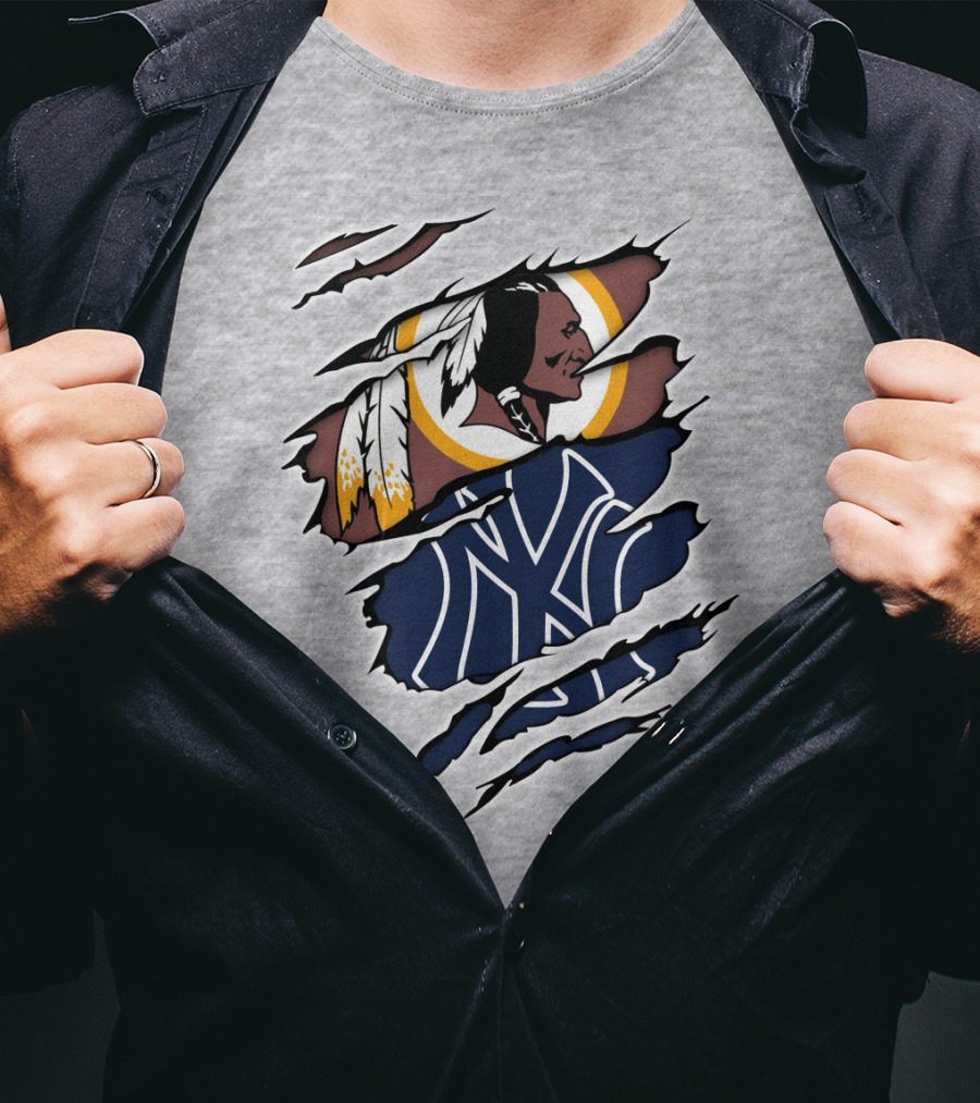 Redskins Yankees Logo Mashup T-Shirt