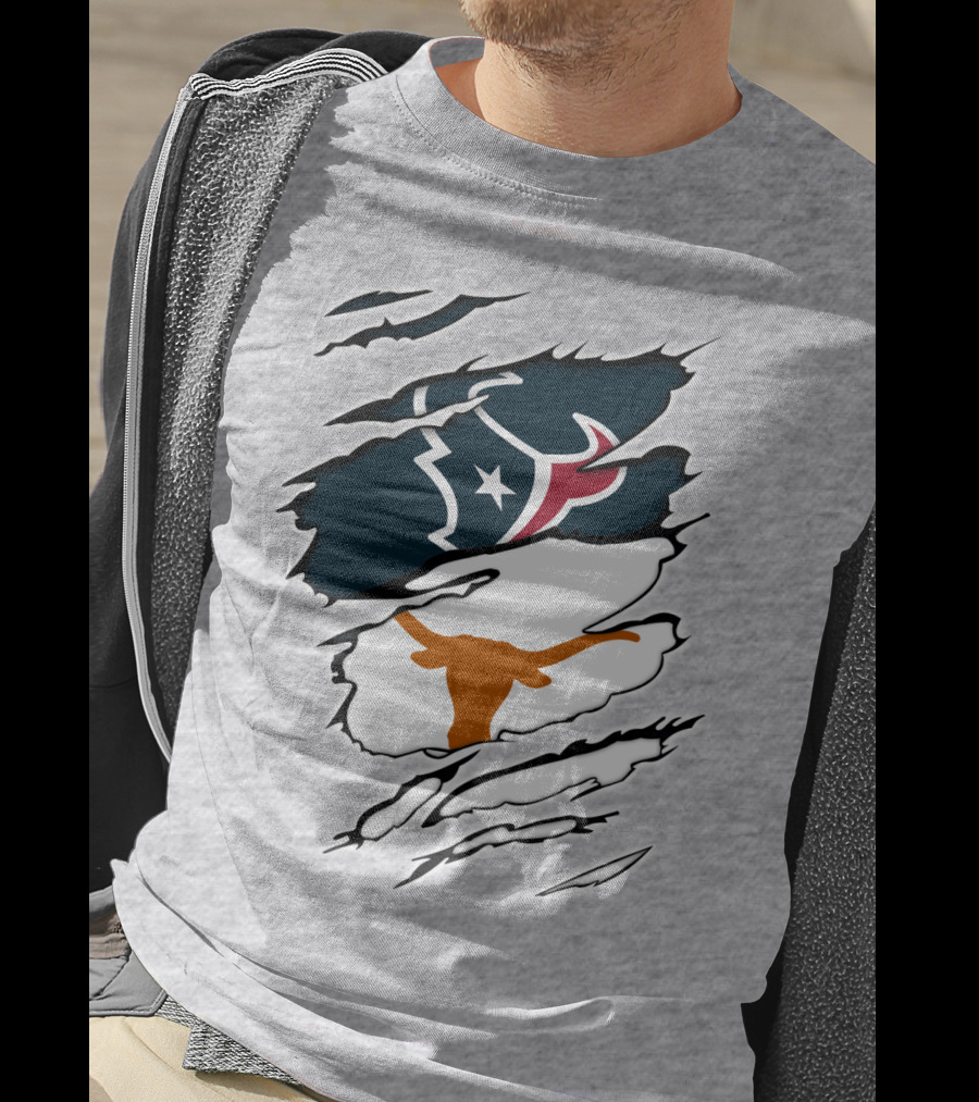 Texans Longhorns Logo Fusion T-Shirt