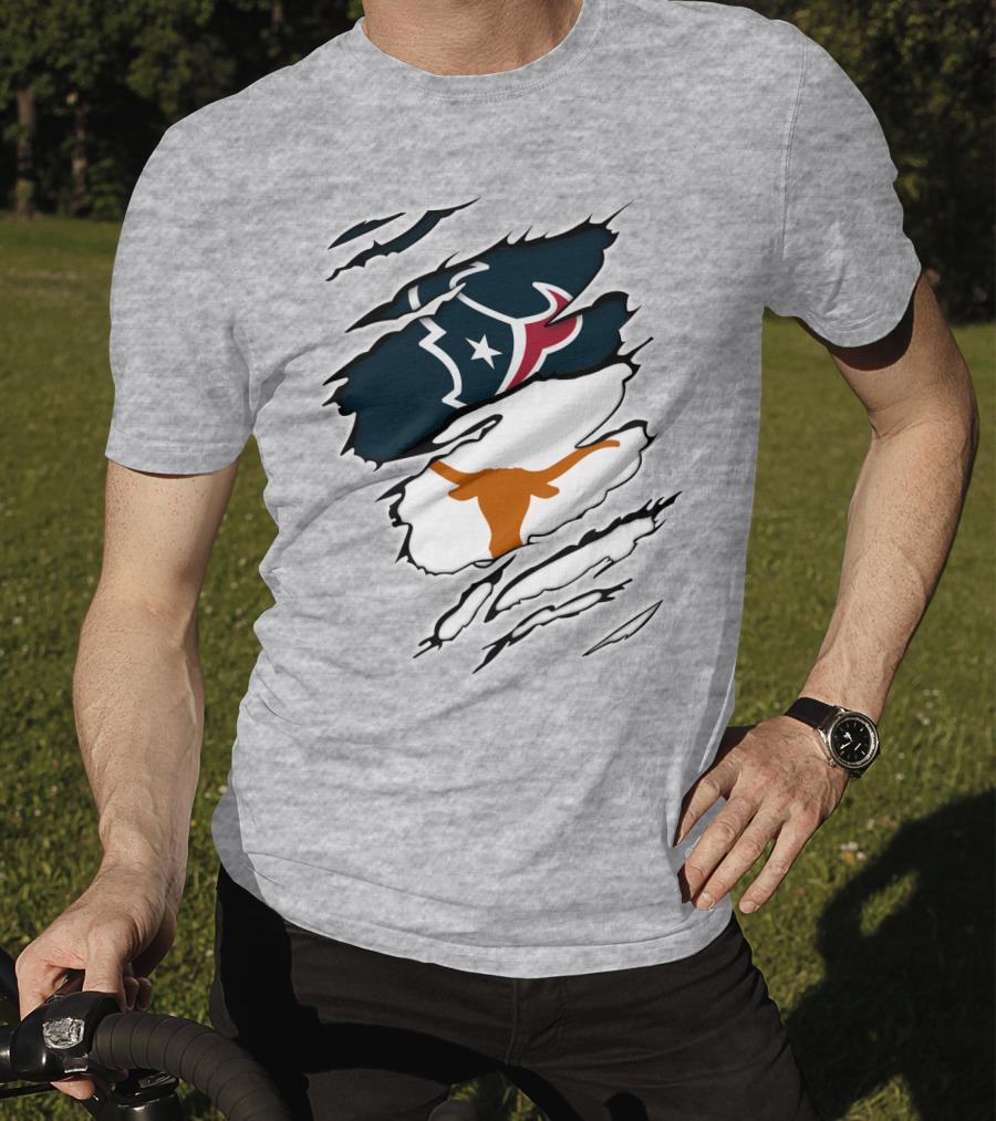 Texans Longhorns Logo Fusion T-Shirt