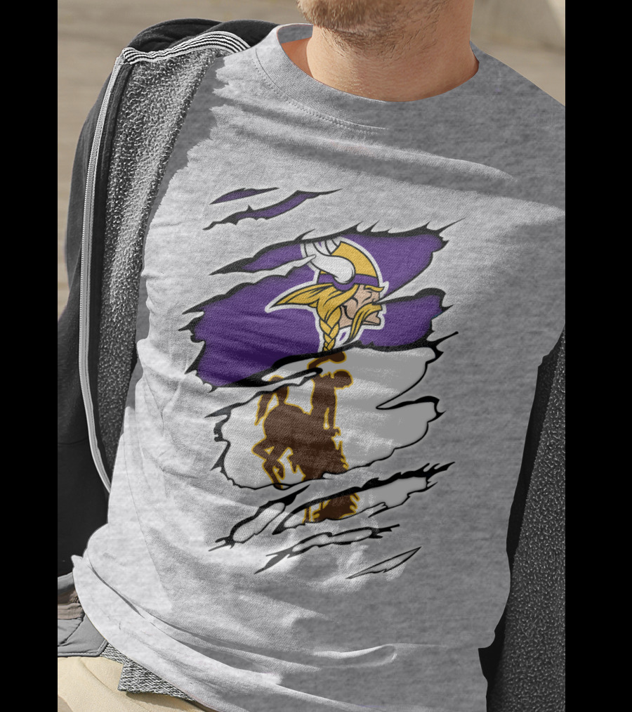 Vikings Wyoming Cowboy Ripped T-Shirt