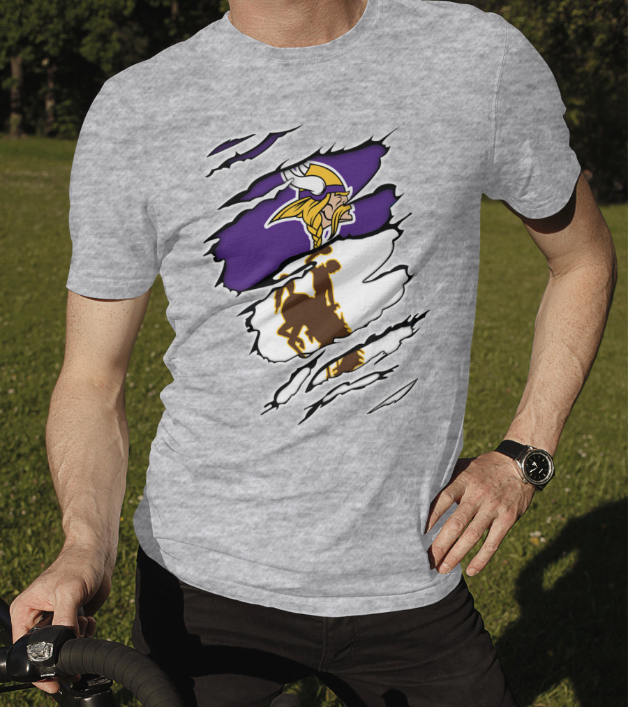 Vikings Wyoming Cowboy Ripped T-Shirt