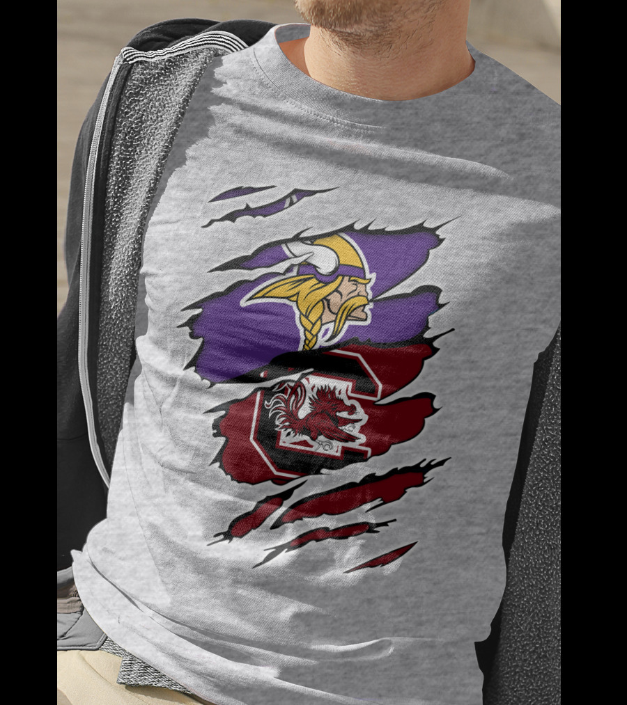 Minnesota Vikings South Carolina Gamecocks Claw T-Shirt