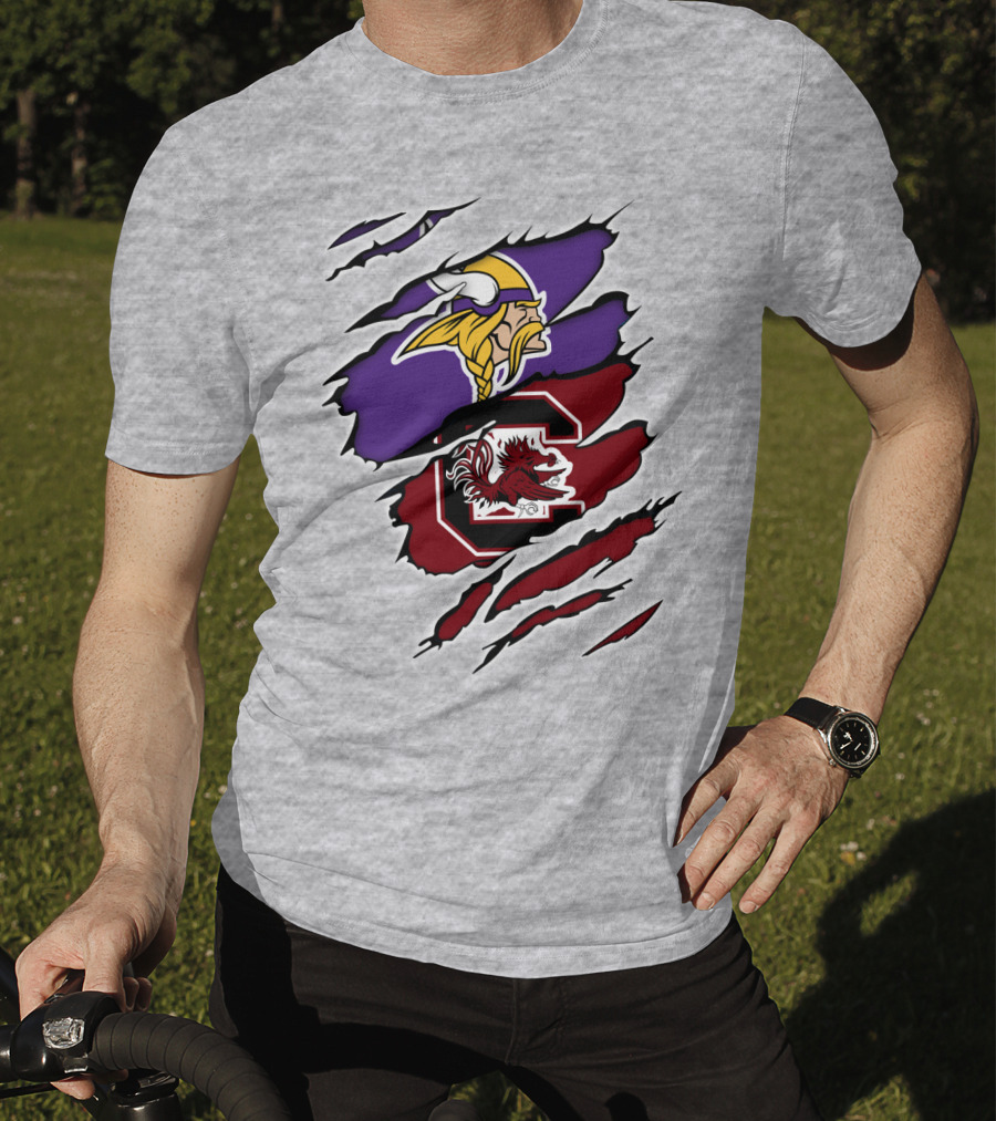 Minnesota Vikings South Carolina Gamecocks Claw T-Shirt