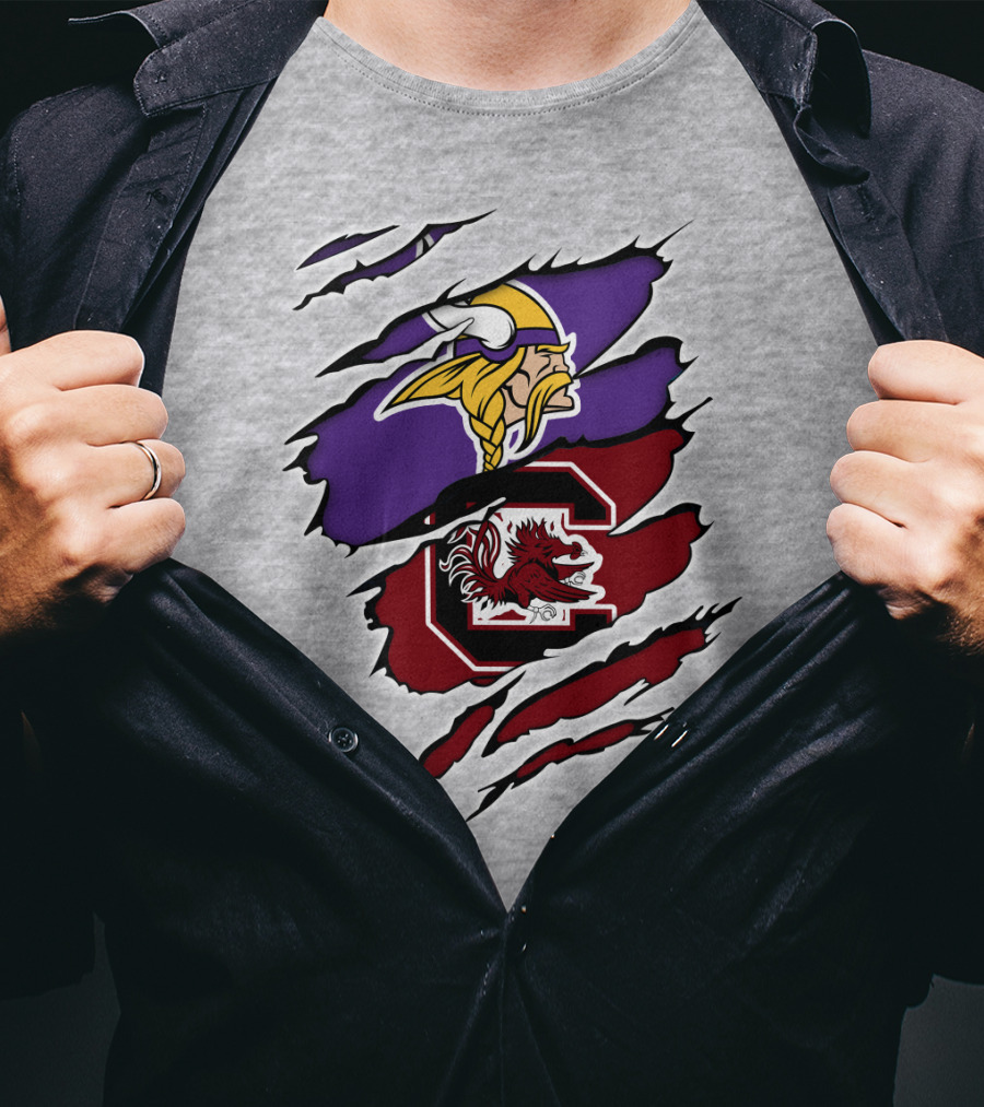 Minnesota Vikings South Carolina Gamecocks Claw T-Shirt