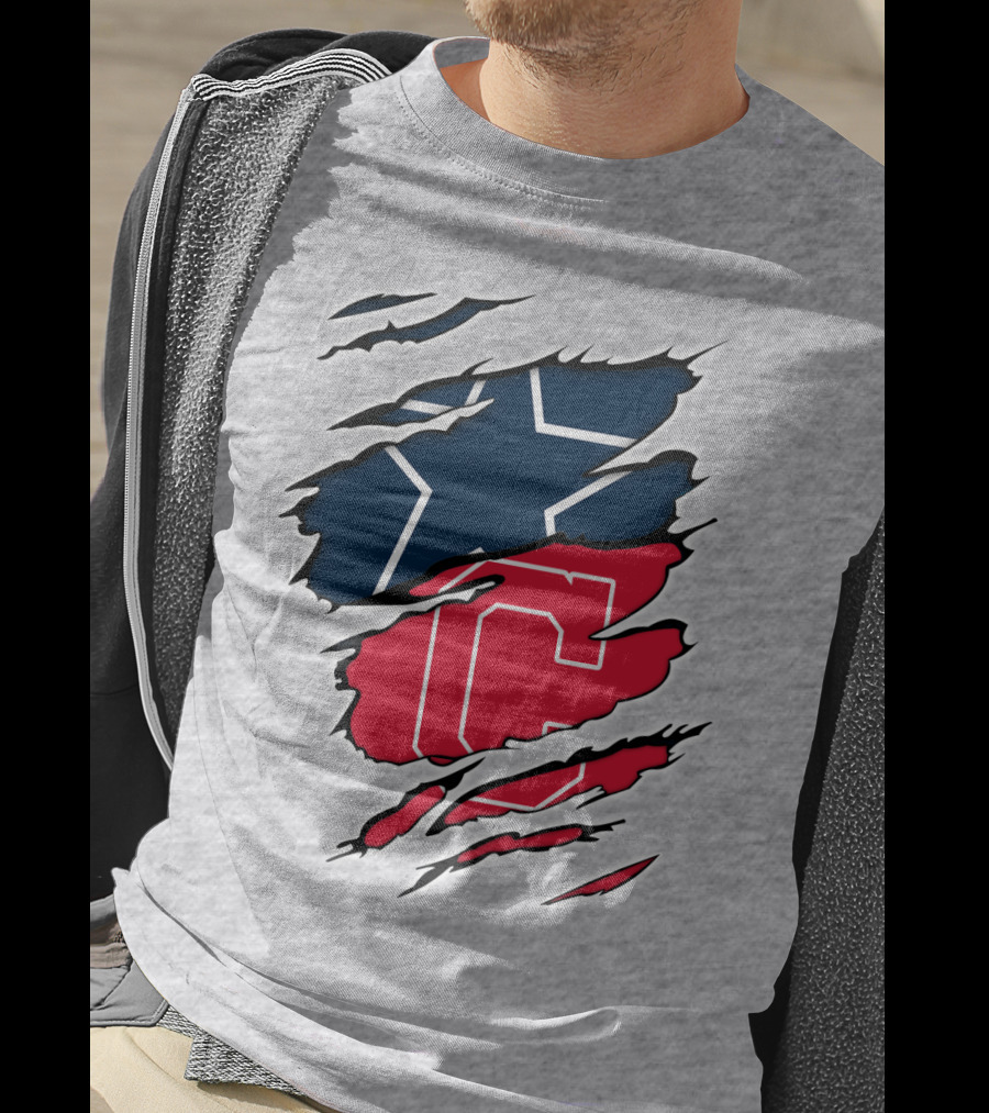 Cowboys Indians Star And C Logo Rip T-Shirt