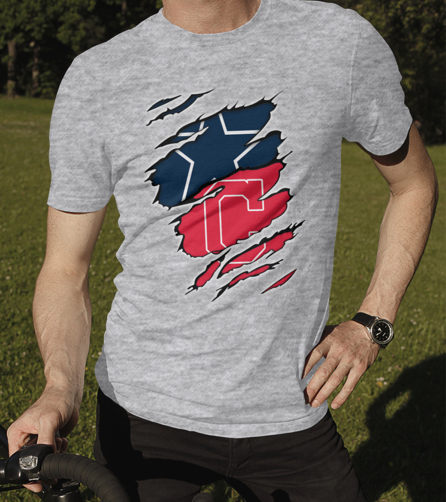Cowboys Indians Star And C Logo Rip T-Shirt