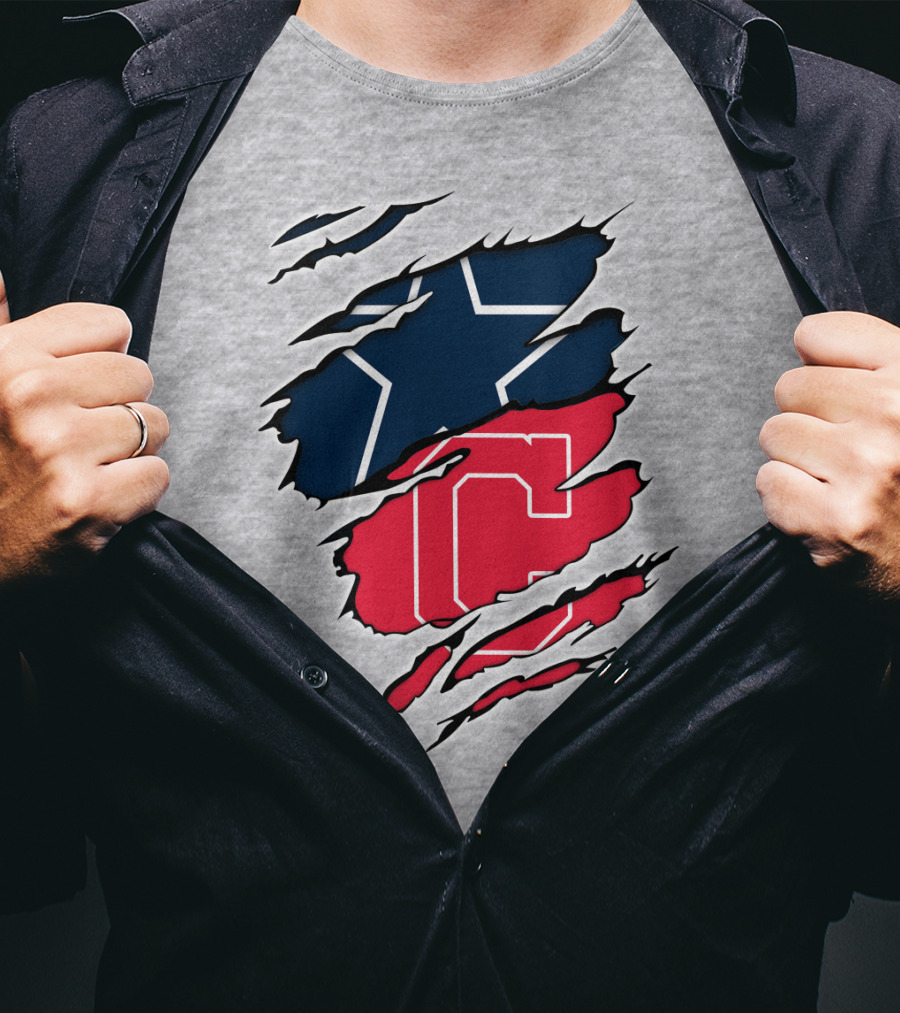 Cowboys Indians Star And C Logo Rip T-Shirt