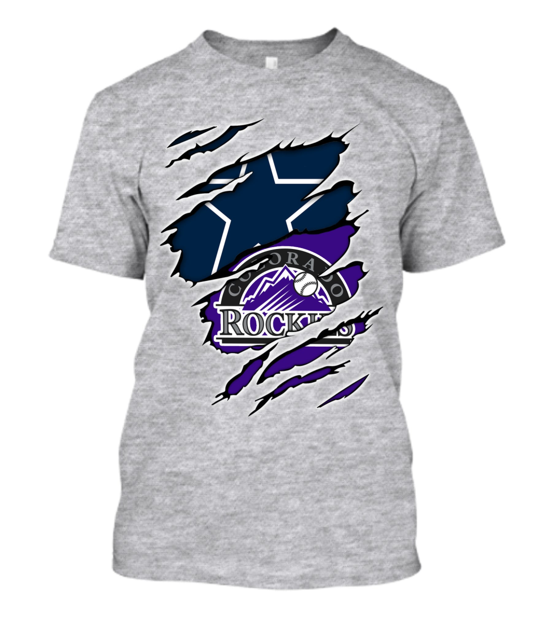Cowboys Star With Colorado Rockies T-Shirt