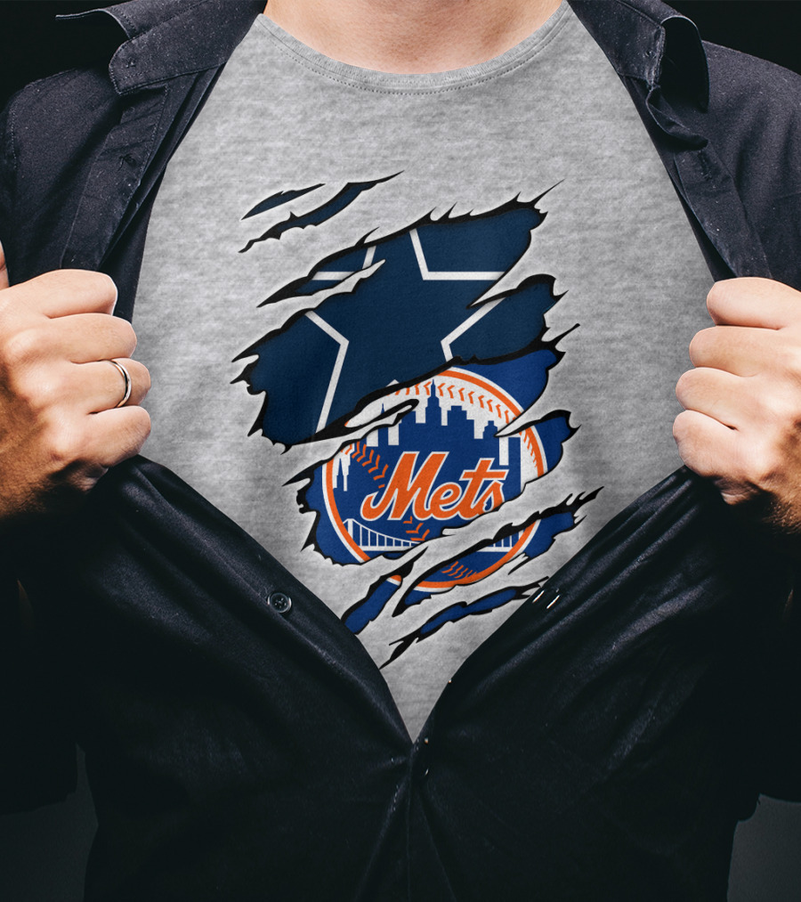 Dallas Cowboys New York Mets Crossover T-Shirt