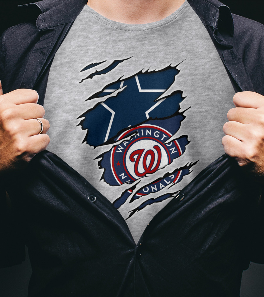 Dallas Cowboys Washington Nationals Crossover T-Shirt