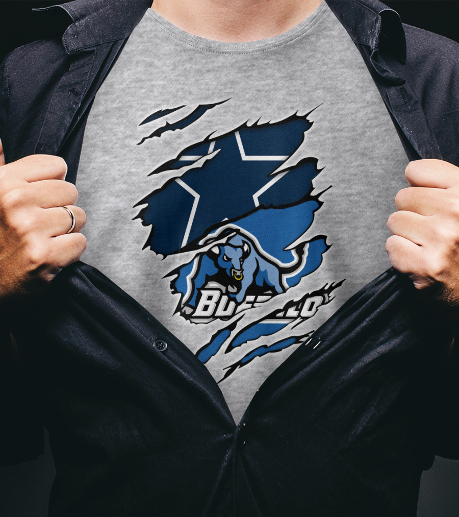 Cowboys Buffalo Bulls Star Claw Marks T-Shirt