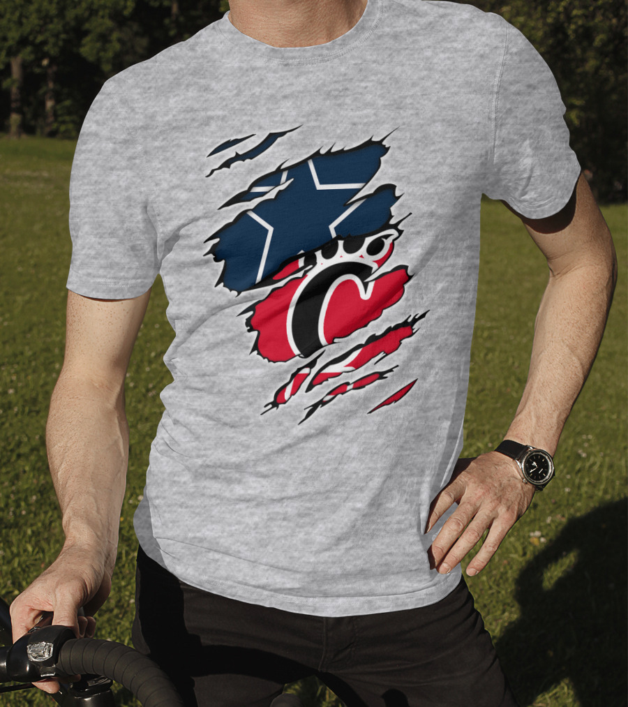 Dallas Cowboys Cincinnati Bearcats Ripped T-Shirt
