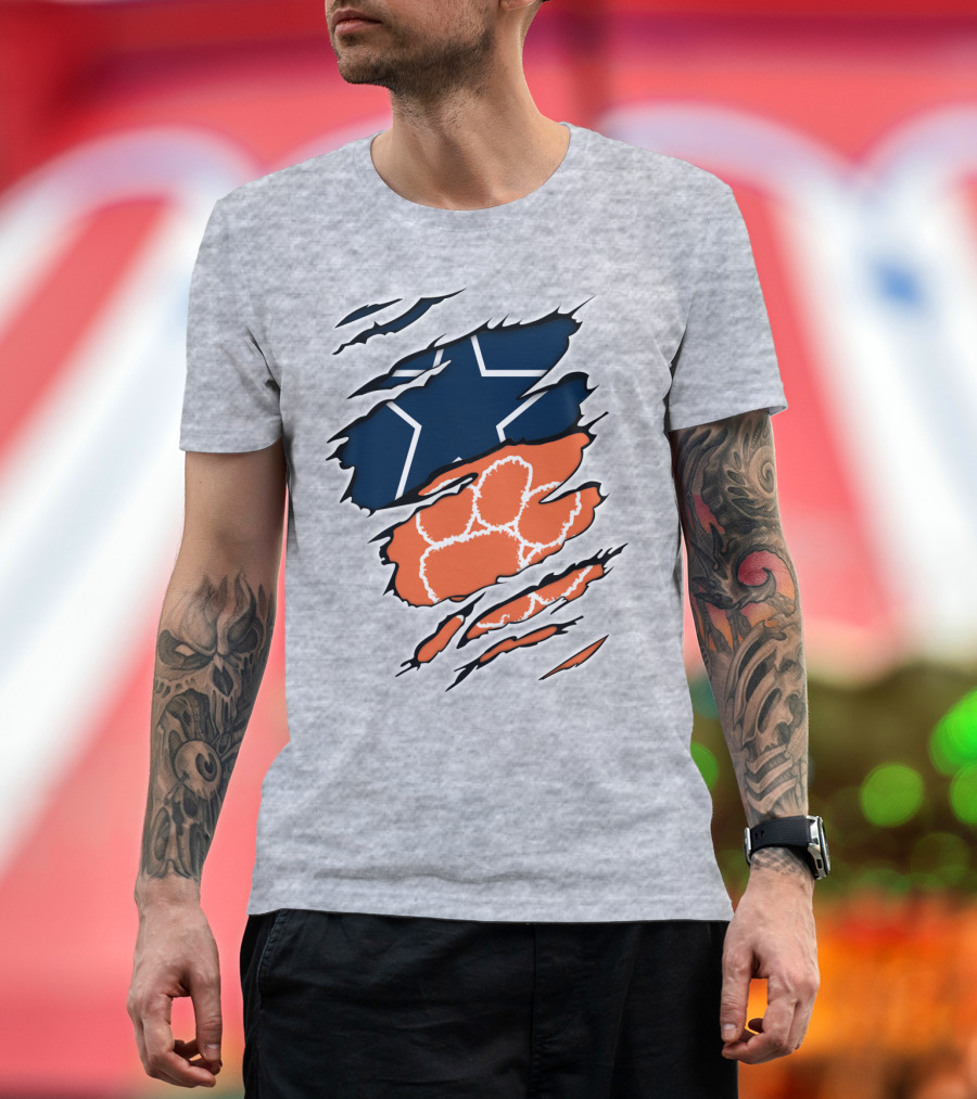 Cowboys Clemson Paw Print Dual T-Shirt