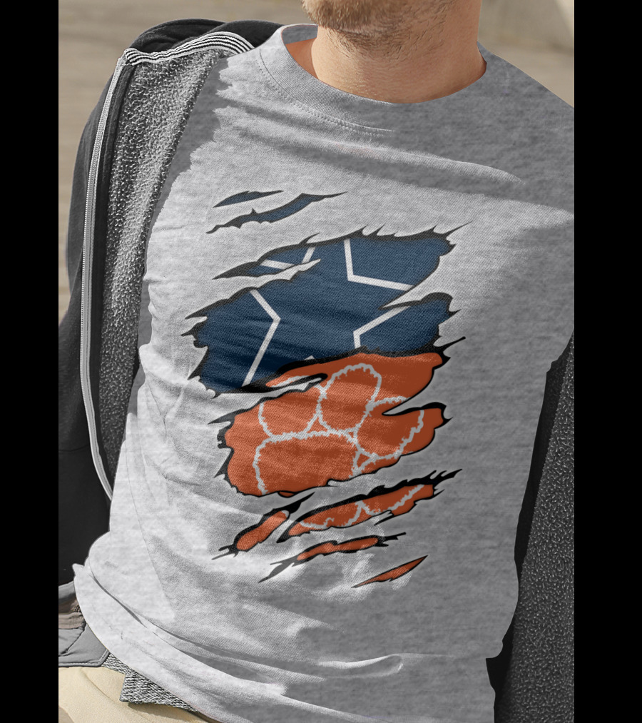 Cowboys Clemson Paw Print Dual T-Shirt