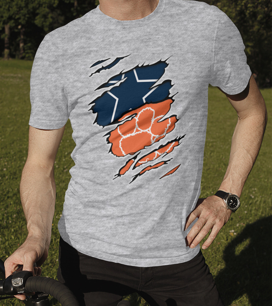 Cowboys Clemson Paw Print Dual T-Shirt