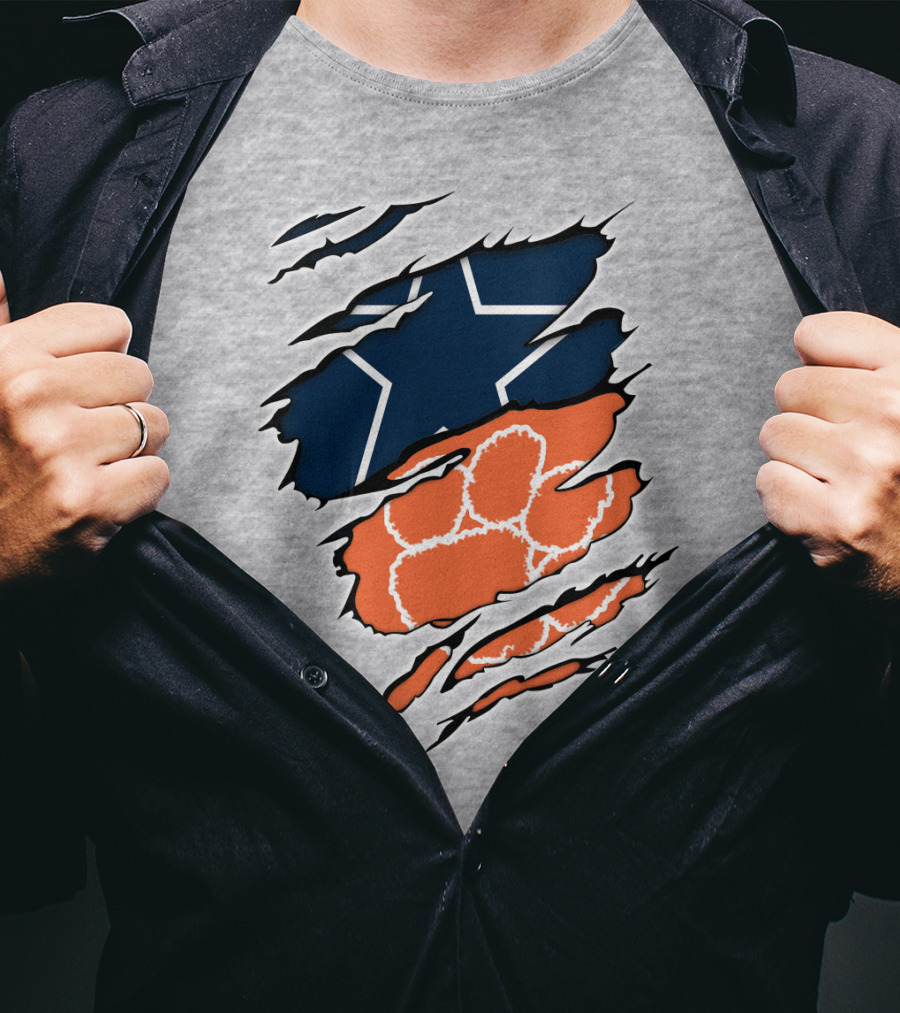 Cowboys Clemson Paw Print Dual T-Shirt