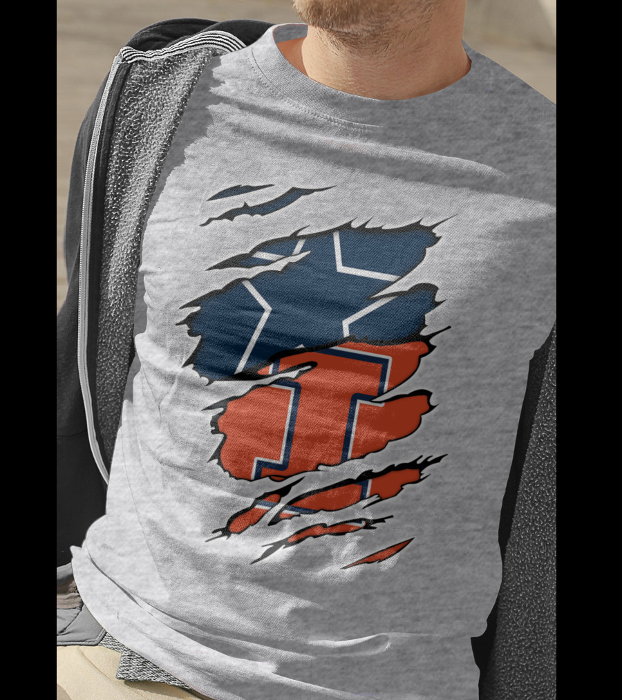 Cowboys Illinois Intertwined Star And Block I T-Shirt