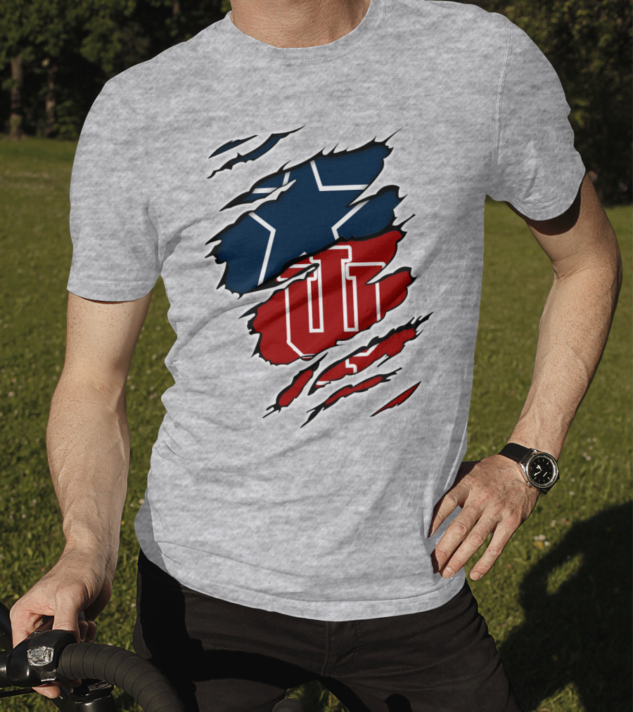 Cowboys Hoosiers Cowboys Blue Star Red IU T-Shirt