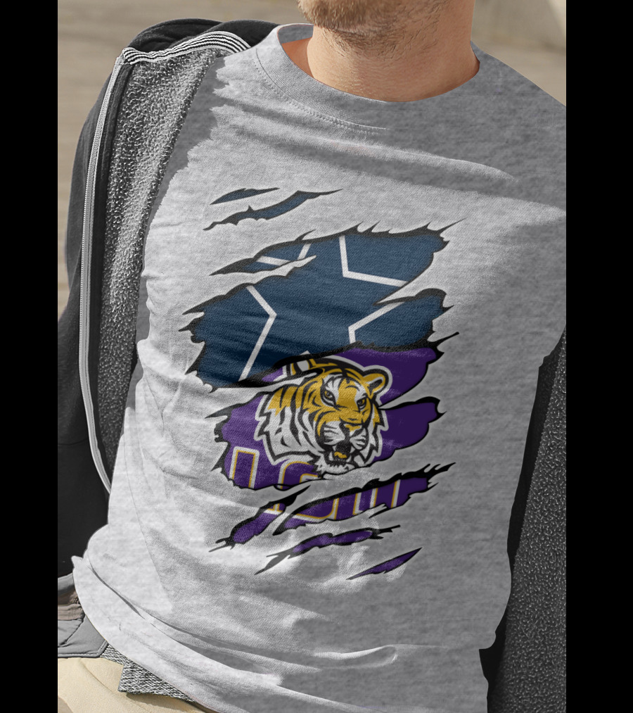 Dallas Cowboys LSU Tigers Combine T-Shirt