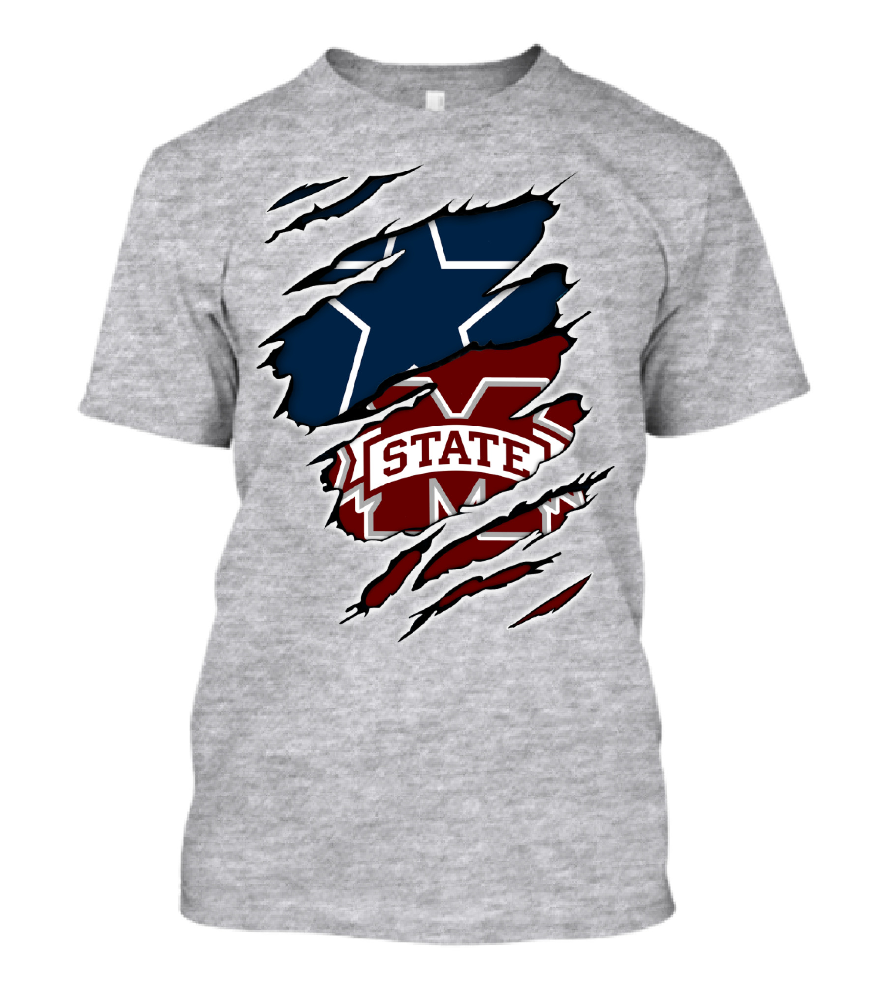 Dallas Stars And Mississippi State Cowboys Combo T-Shirt