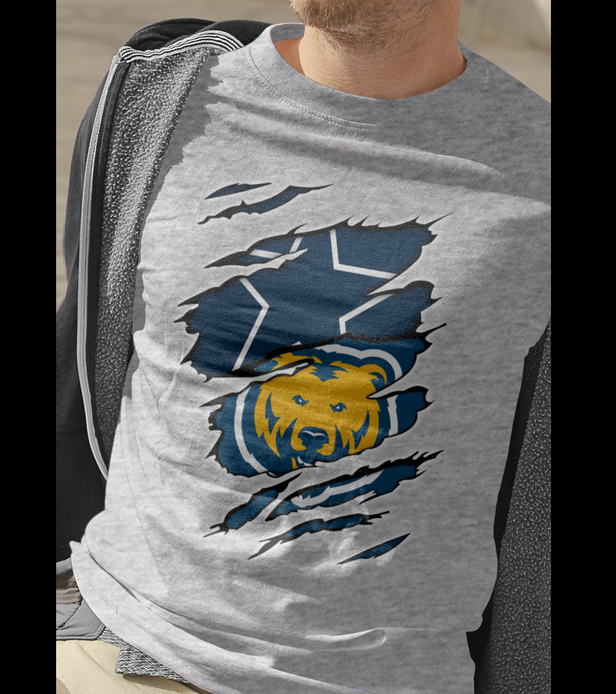 Cowboys Bears Cowboys Star And Bear Claw T-Shirt