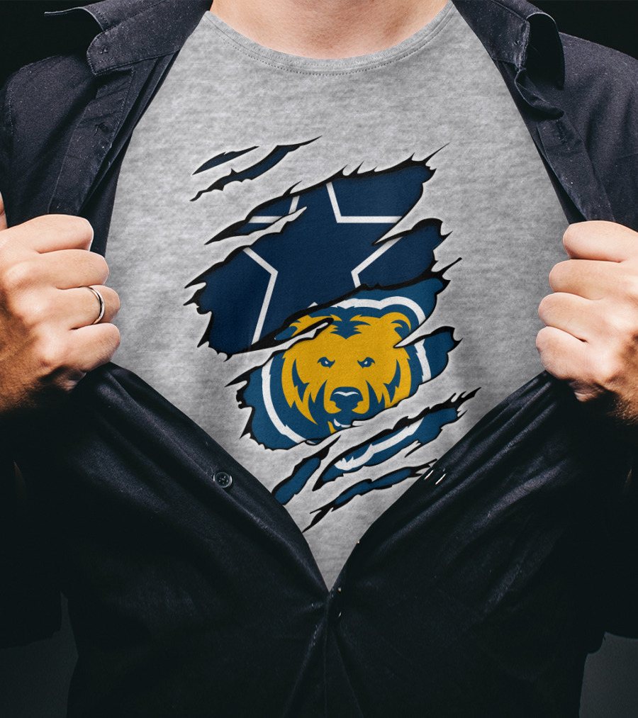 Cowboys Bears Cowboys Star And Bear Claw T-Shirt