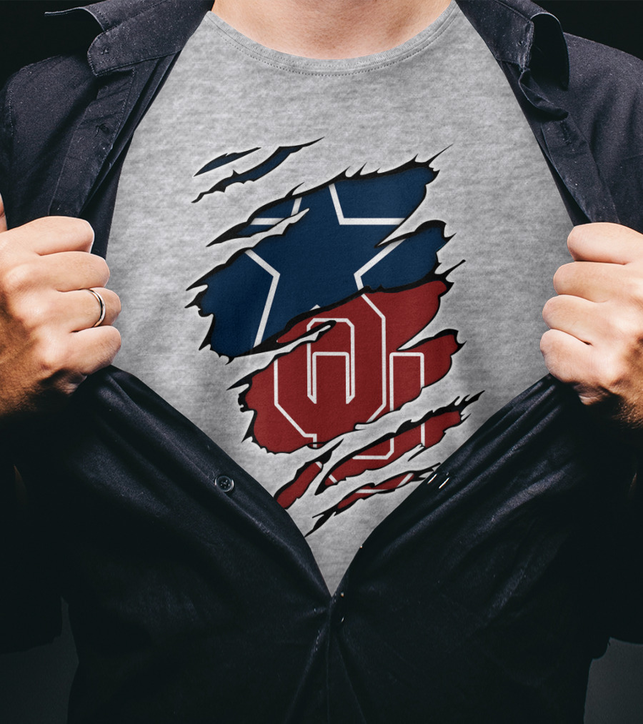 Oklahoma Cowboys OU Texas Star Rivalry T-Shirt