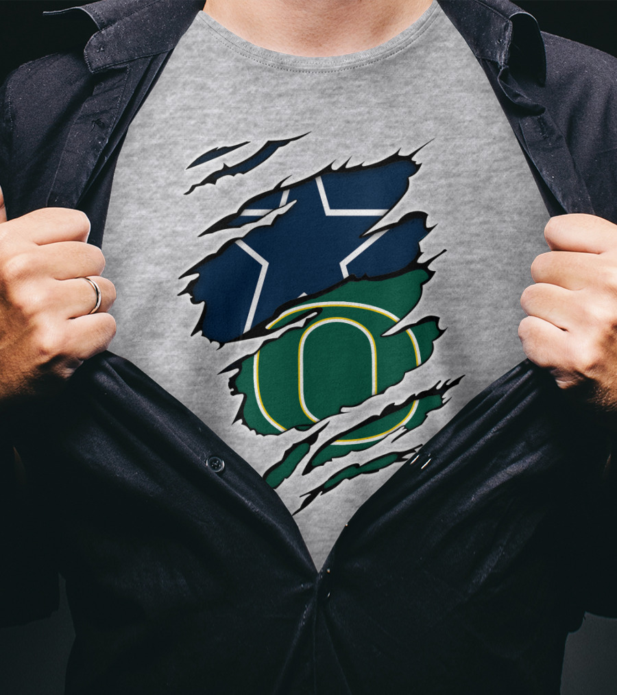 Cowboys Ducks Cowboys Star And O Logo Combination T-Shirt