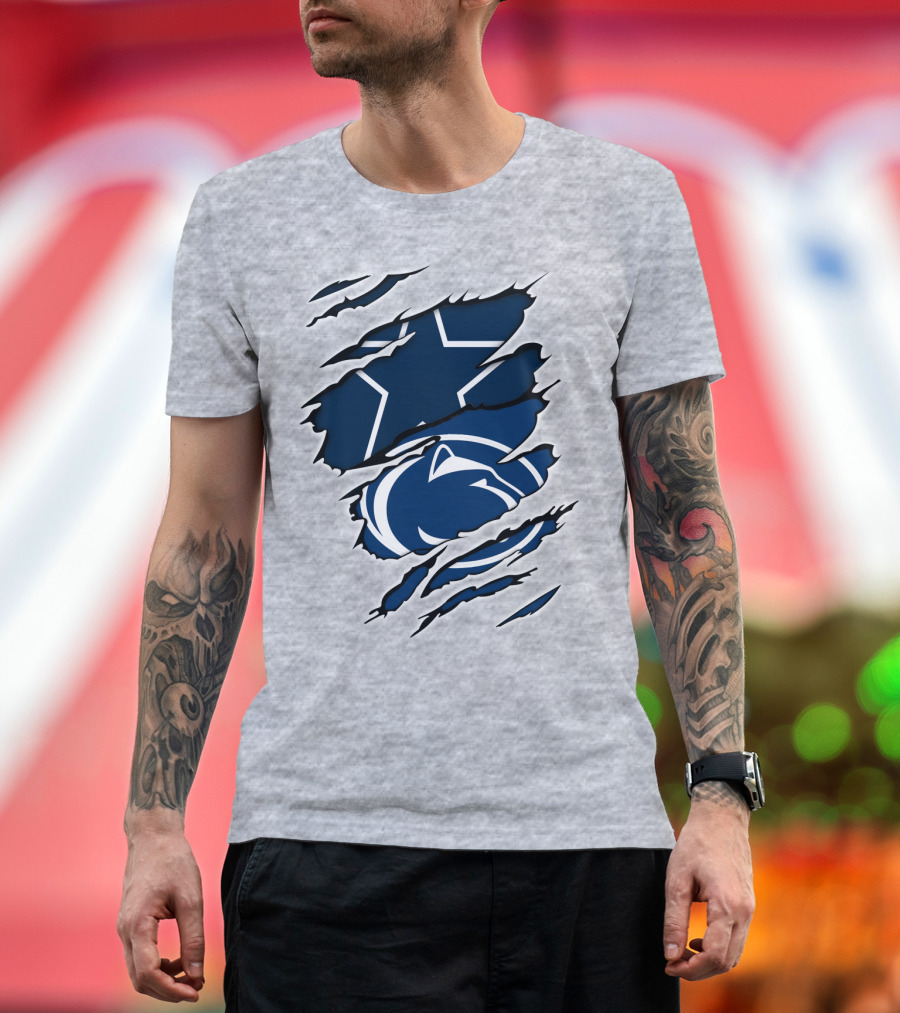 Cowboys Penn State Nittany Lions Star Claw Marks T-Shirt