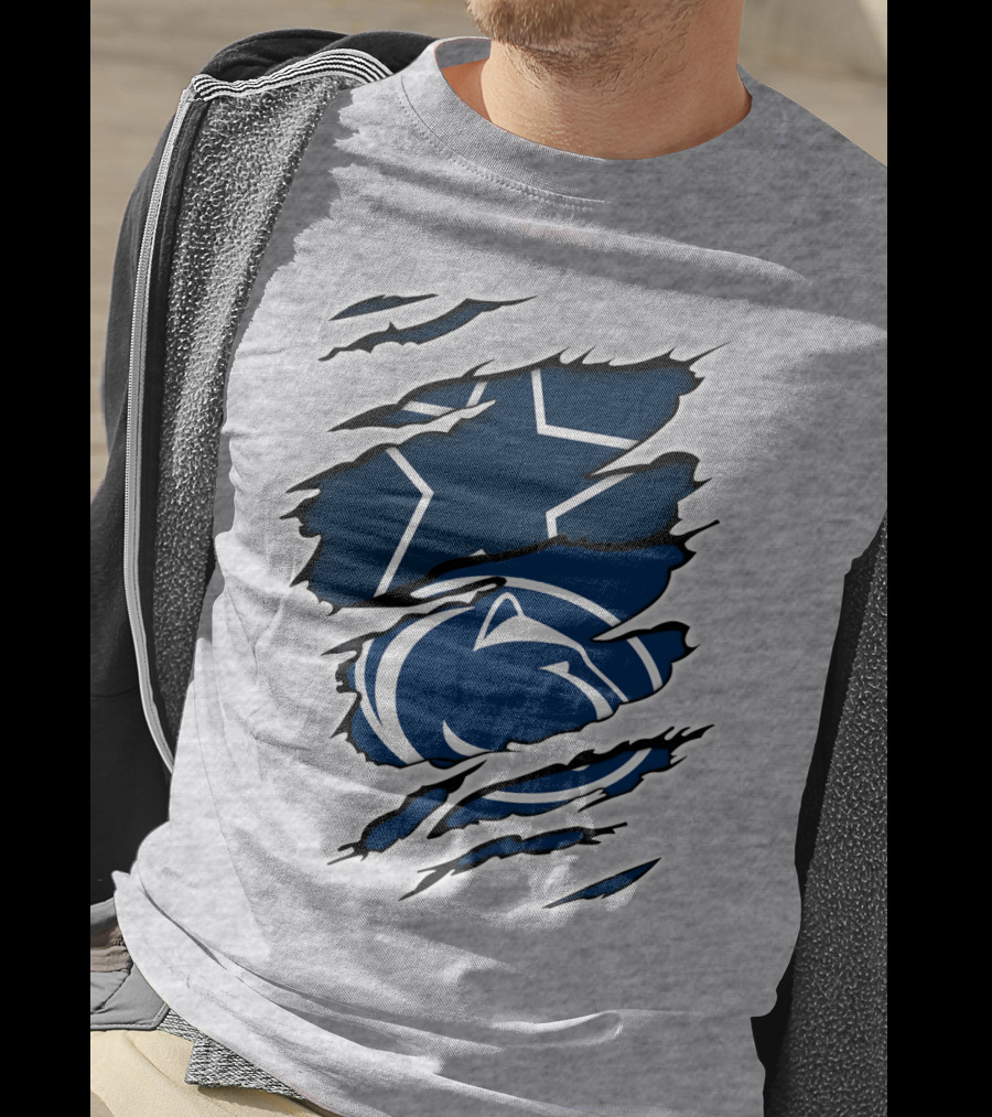 Cowboys Penn State Nittany Lions Star Claw Marks T-Shirt