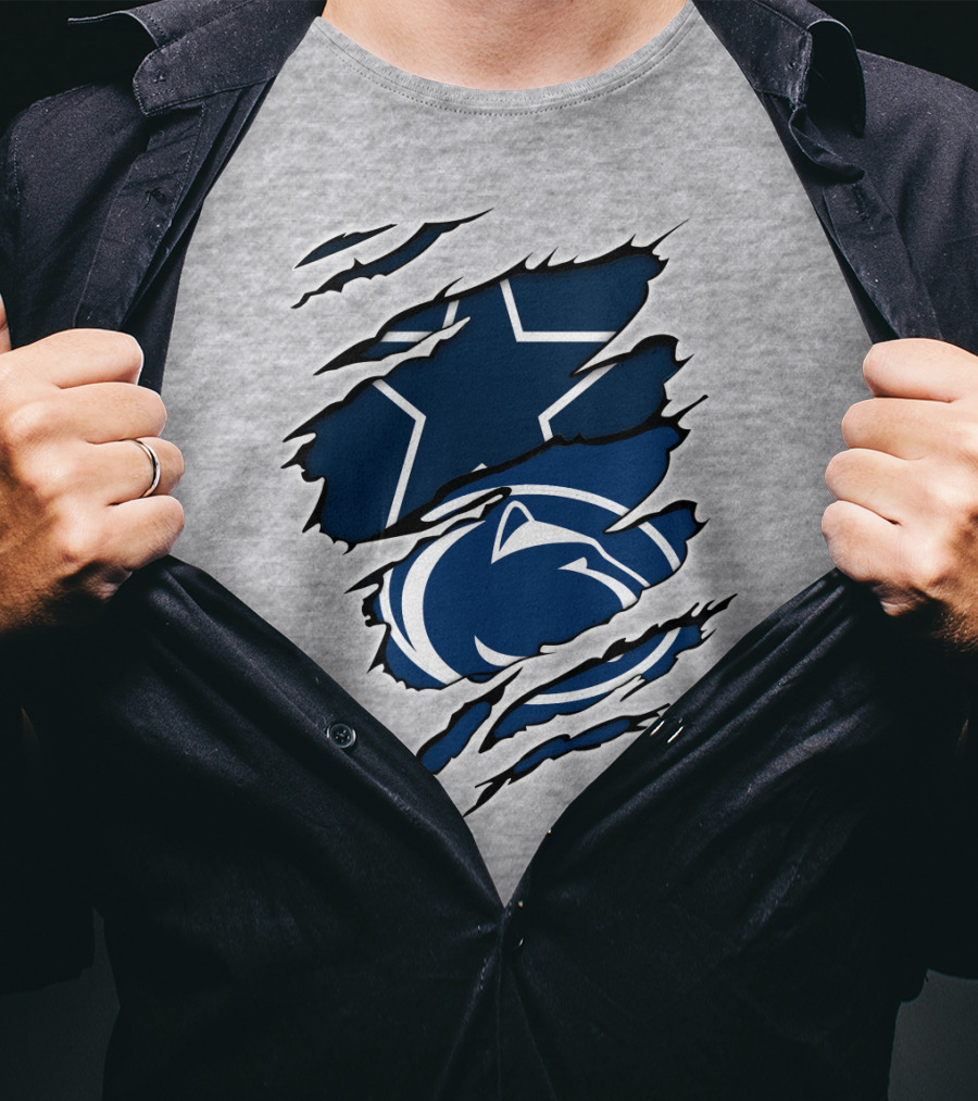 Cowboys Penn State Nittany Lions Star Claw Marks T-Shirt