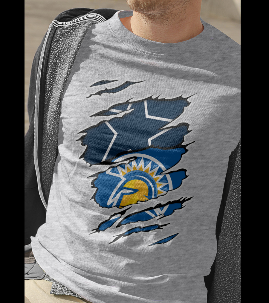Dallas Cowboys San Jose State Spartans Fan Crossover T-Shirt