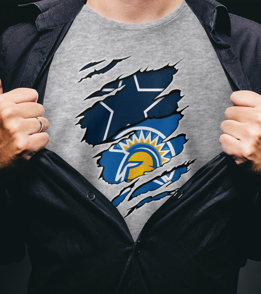 Dallas Cowboys San Jose State Spartans Fan Crossover T-Shirt