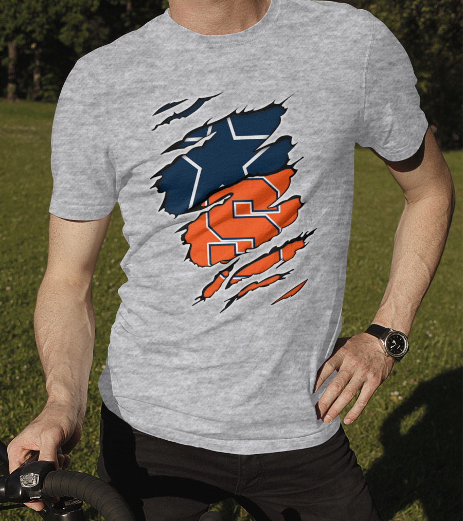 Syracuse Cowboys Star Torn Layers T-Shirt