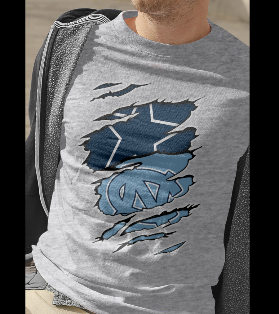 Cowboys Star Tar Heels Logo Dallas Carolina Fans T-Shirt