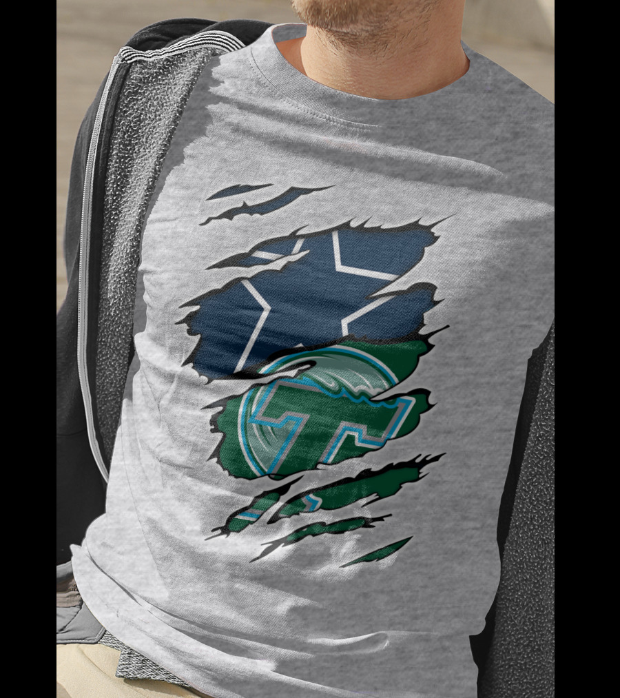 Cowboys Tulane Tornado Waves Star T-Shirt