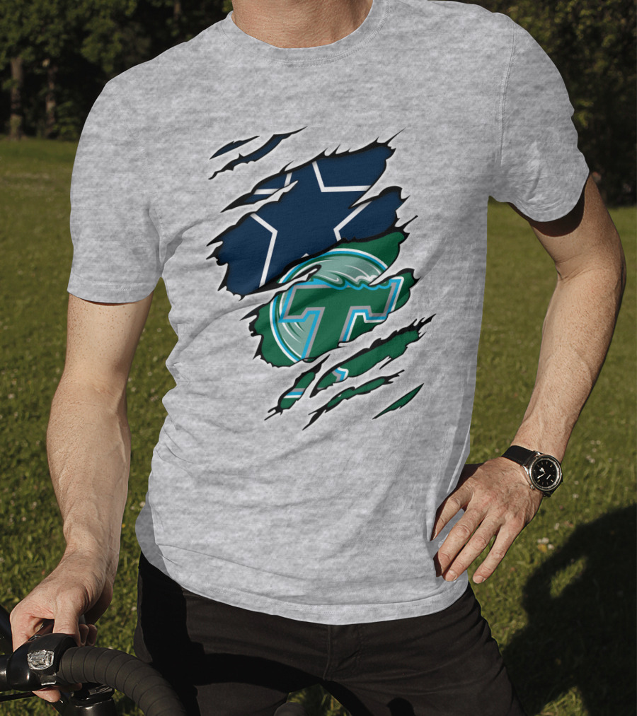 Cowboys Tulane Tornado Waves Star T-Shirt