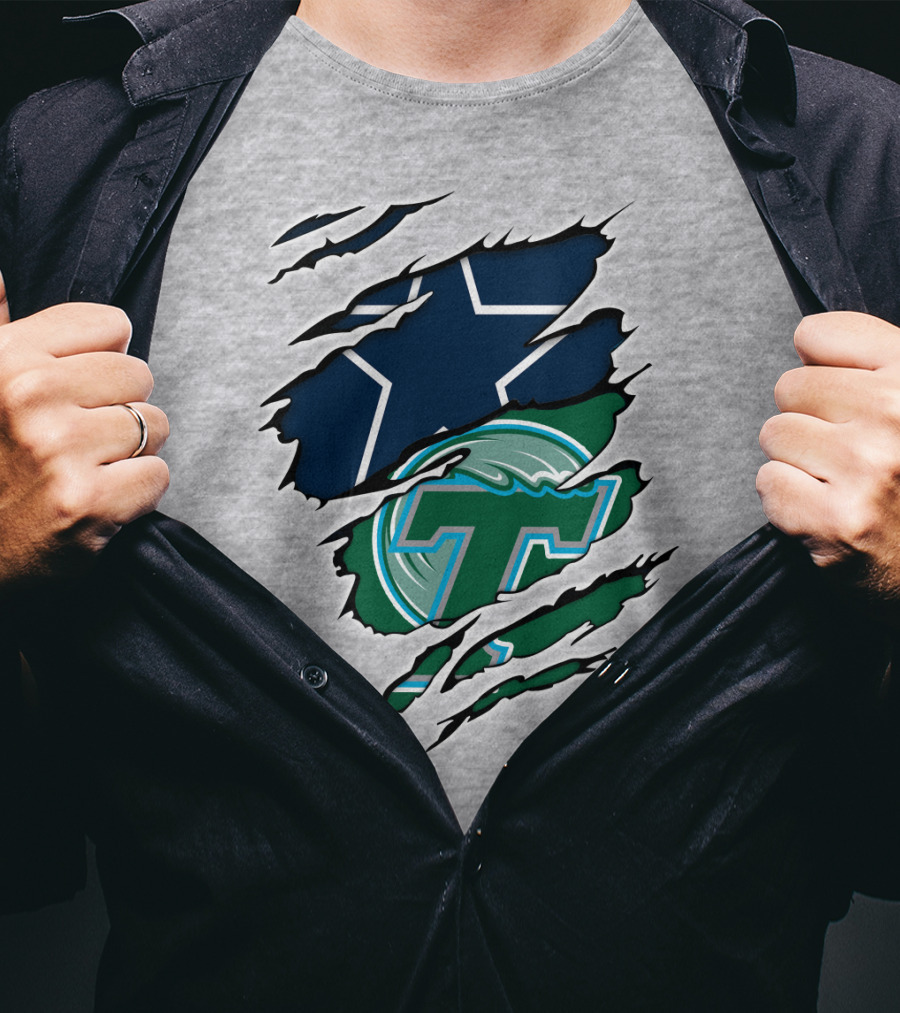 Cowboys Tulane Tornado Waves Star T-Shirt