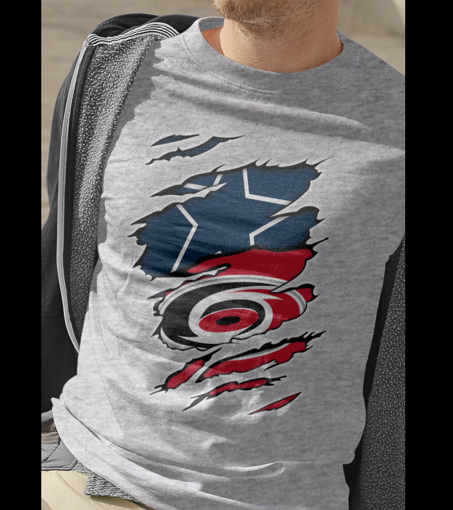 Cowboys Hurricanes Logo Mashup T-Shirt