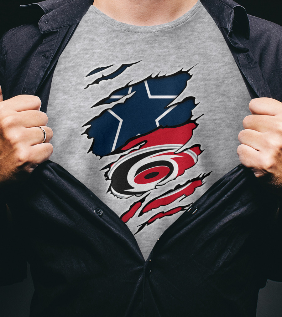 Cowboys Hurricanes Logo Mashup T-Shirt