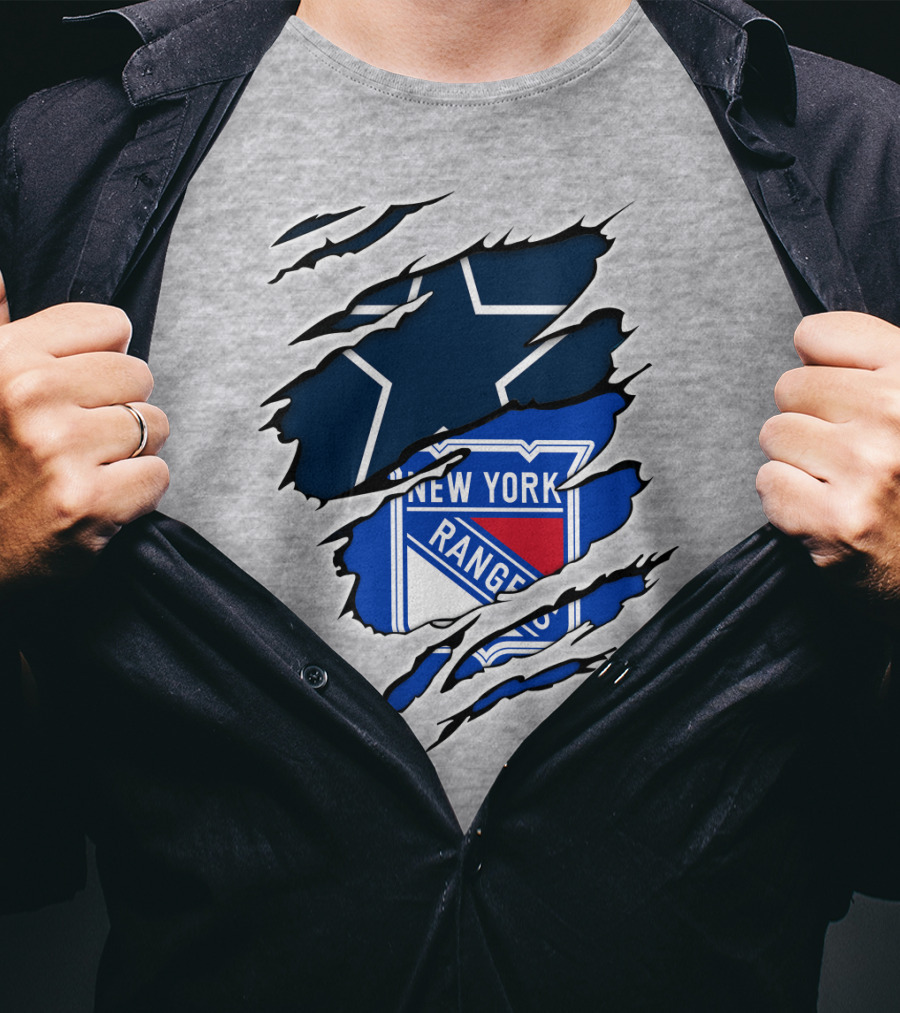 Cowboys Star New York Rangers Fusion T-Shirt