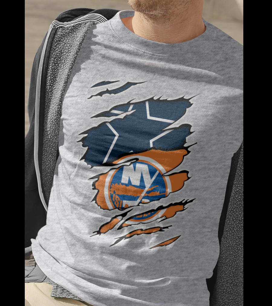 Dallas Cowboys New York Islanders Fan Crossover T-Shirt