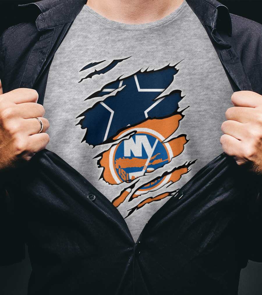 Dallas Cowboys New York Islanders Fan Crossover T-Shirt
