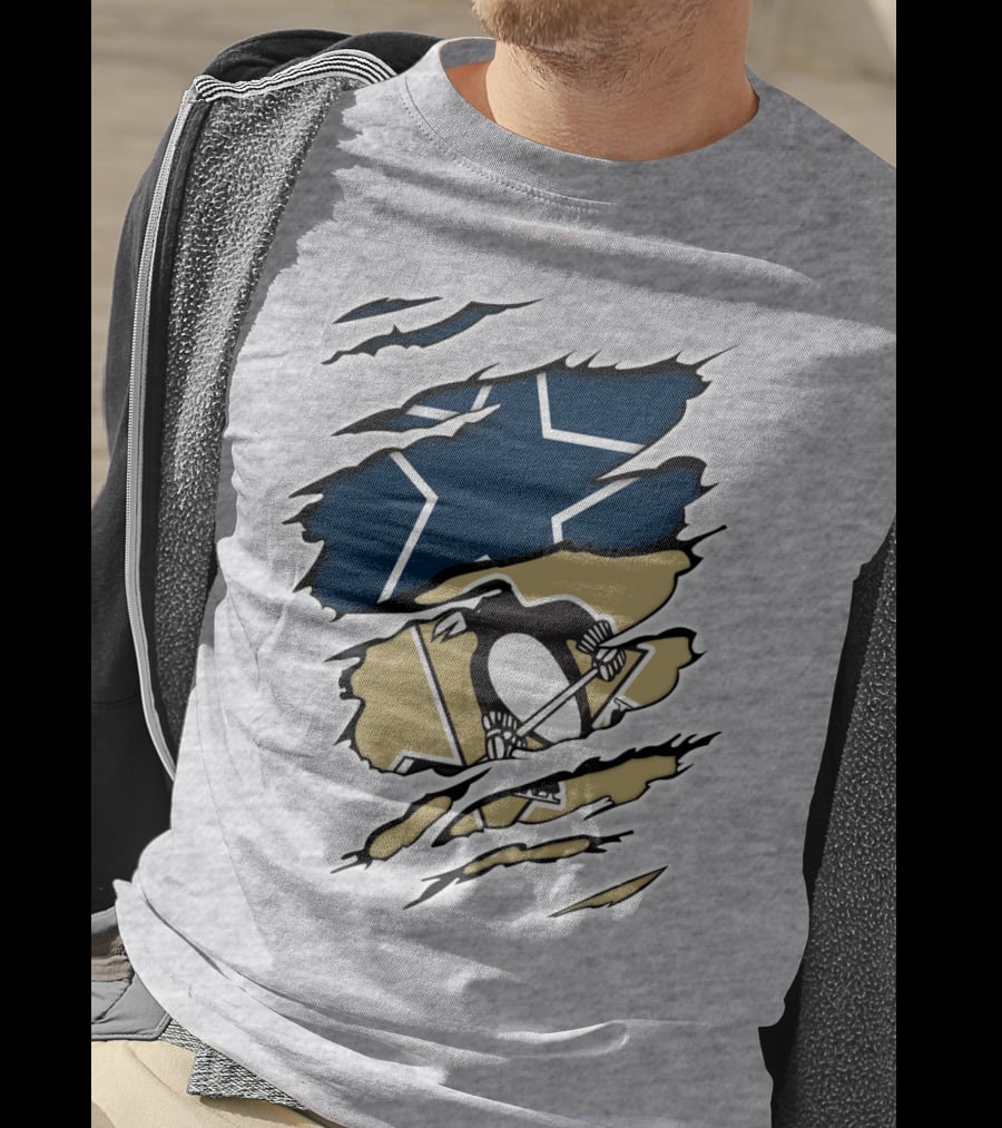 Cowboys Penguins Dallas Pittsburgh Fan T-Shirt