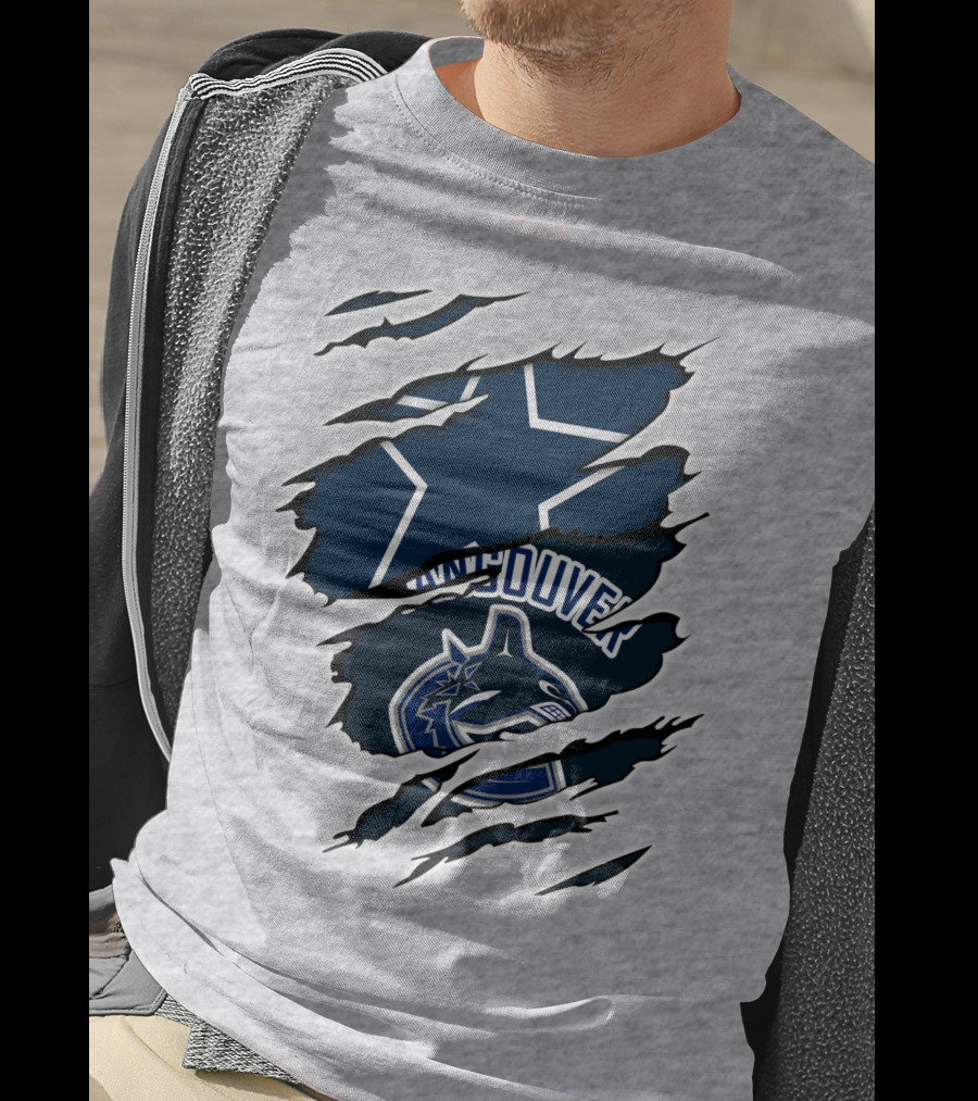 Cowboys Canucks Vancouver Star Claw Marks T-Shirt
